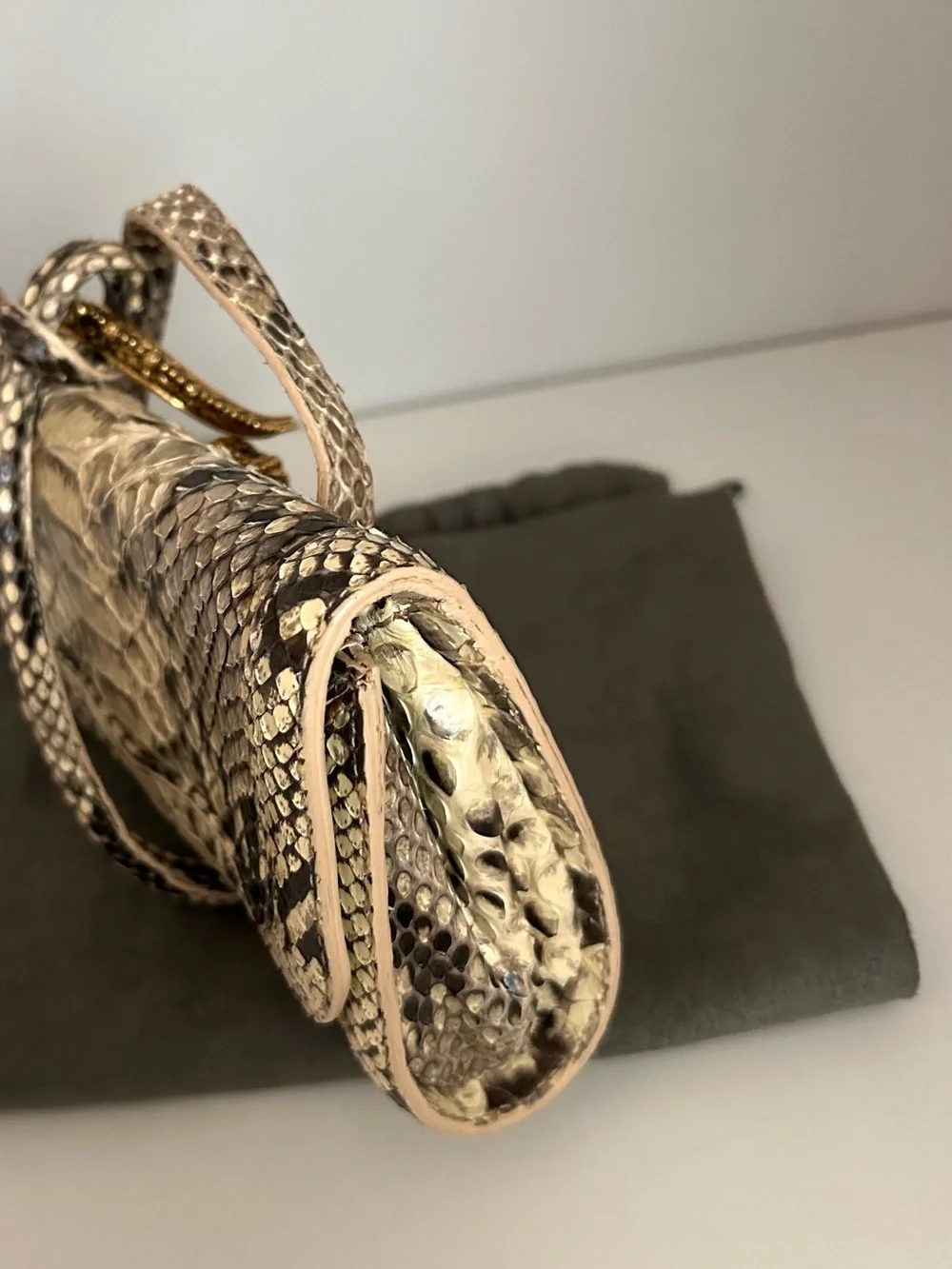 Roberto Cavalli Rare Python Clutch & Bracelet
